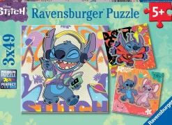 Puzzle 3x49 pièces - Stitch - Jouer toute la journée
