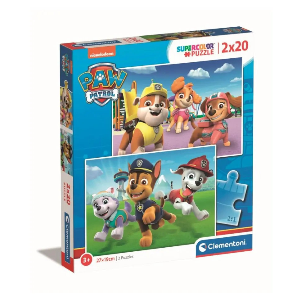Puzzle 2X20 pièces SuperColor La Pat Patrouille