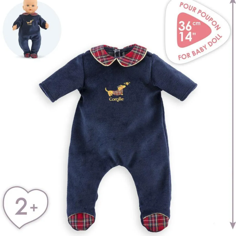 Pyjama Corolle en fêtes pour poupon 36 cm