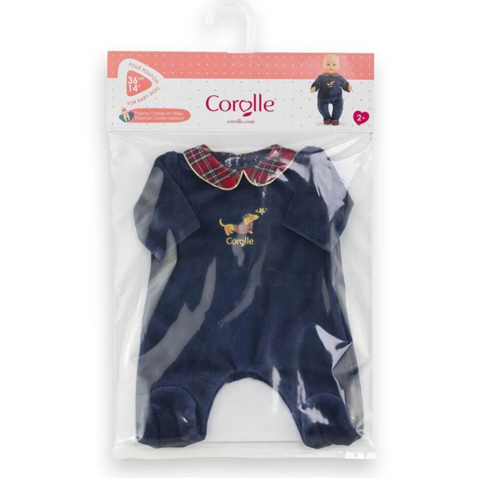 Pyjama Corolle en fêtes pour poupon 36 cm