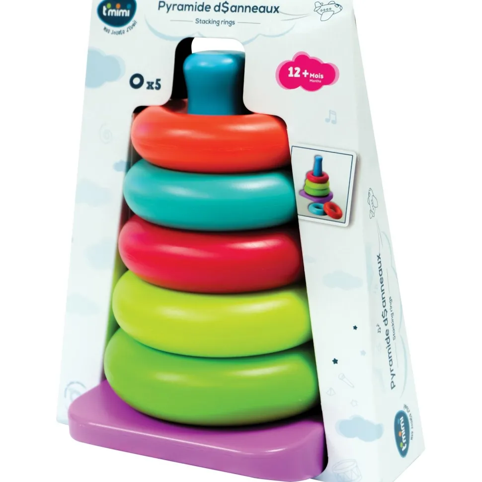 Pyramide d'anneaux multicolore