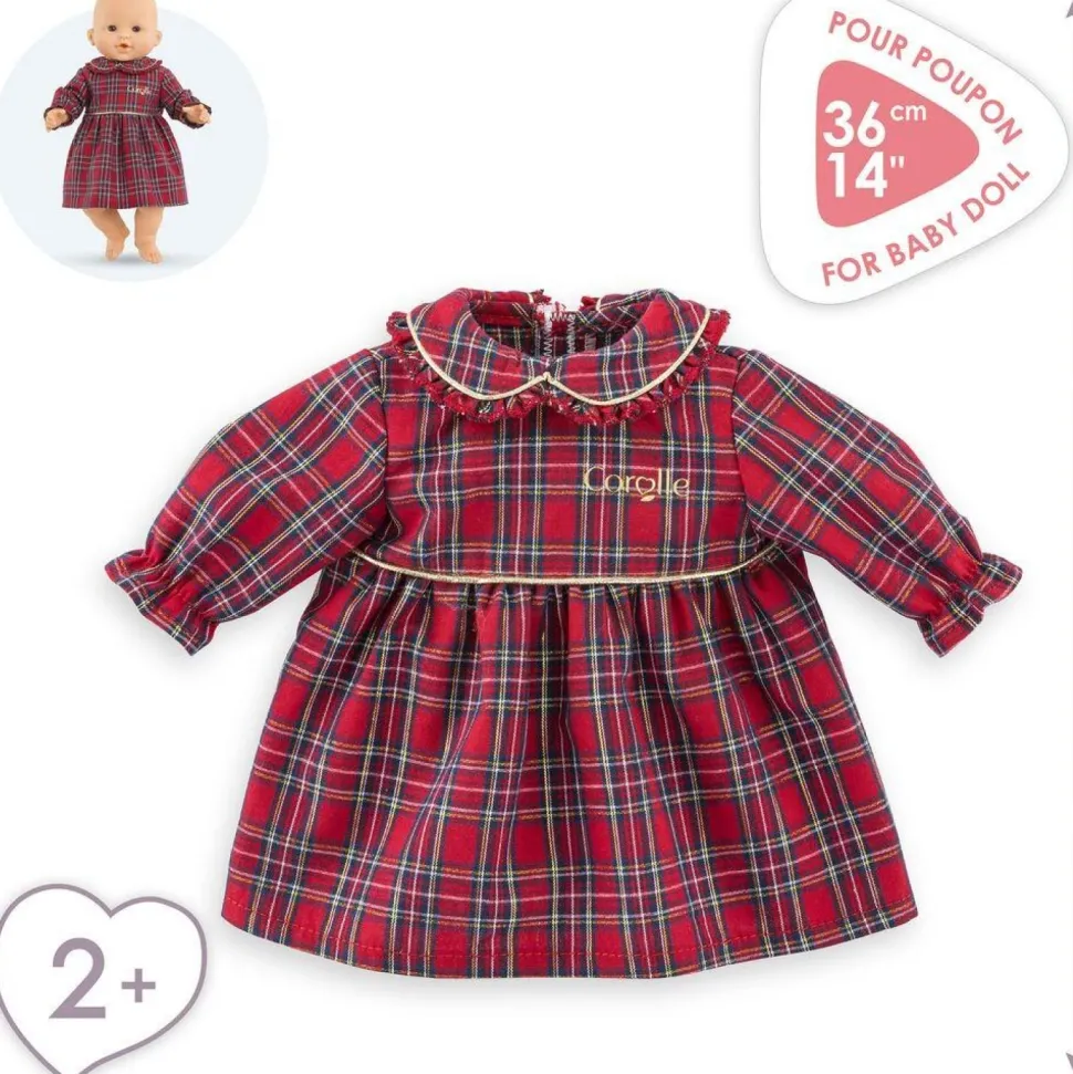 Robe Corolle en fêtes pour poupon 36 cm