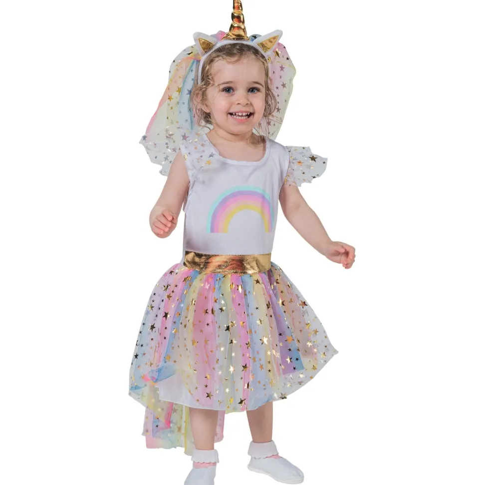 Robe Licorne avec serre-tête - taille 5/7 ans