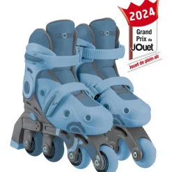 Rollers En Ligne 2 En 1 Évolutifs Bleu Taille 30 À 33