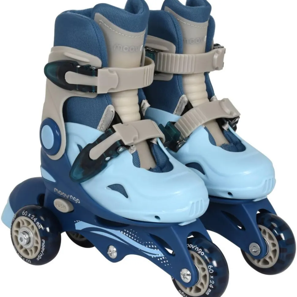 Rollers évolutifs 3 roues bleu taille 27-30
