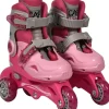 Rollers évolutifs 3 roues roses - Taille 27-30