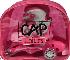 Rollers évolutifs 3 roues roses - Taille 27-30
