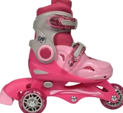 Rollers évolutifs 3 roues roses - Taille 27-30