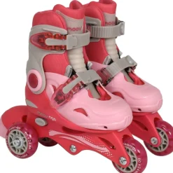 Rollers évolutifs 3 roues rose taille 30-33