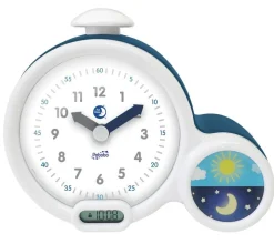 Réveil Kid Sleep Clock Bleu - Apprentissage de l'heure et Veilleuse Intégrée