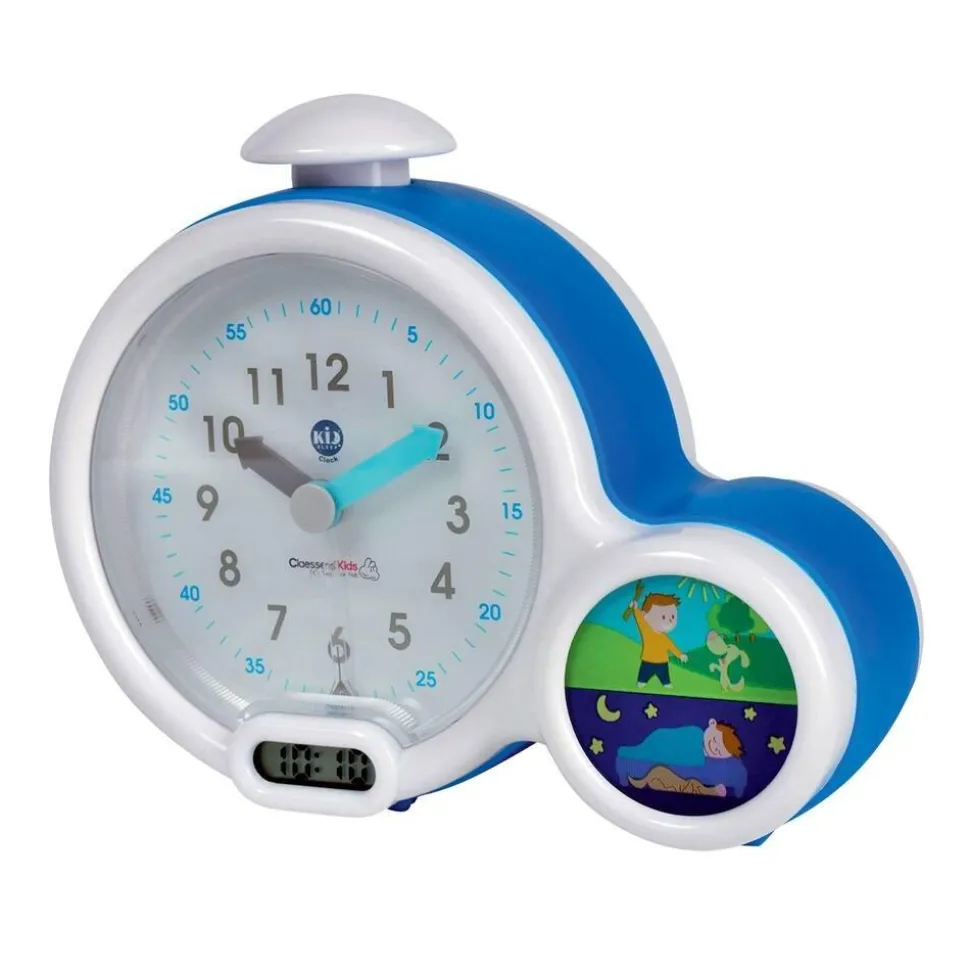Réveil Kid Sleep Clock Bleu - Apprentissage de l'heure et Veilleuse Intégrée