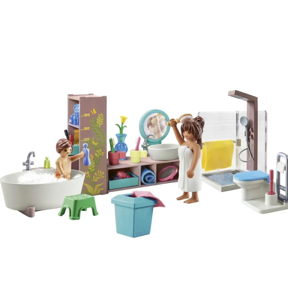 Salle de bains avec douche et baignoire Playmobil My Life 71611