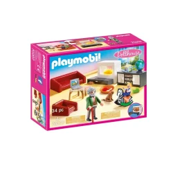 Salon avec cheminée Playmobil Dollhouse 70207