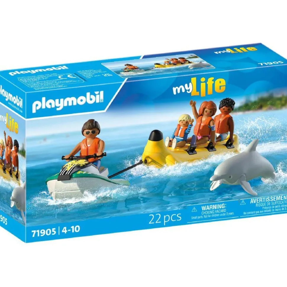Scooter des mers, banane tractée avec 4 personnages - Playmobil My life 71905