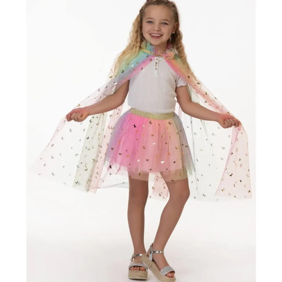 Set cape et tutu arc-en-ciel