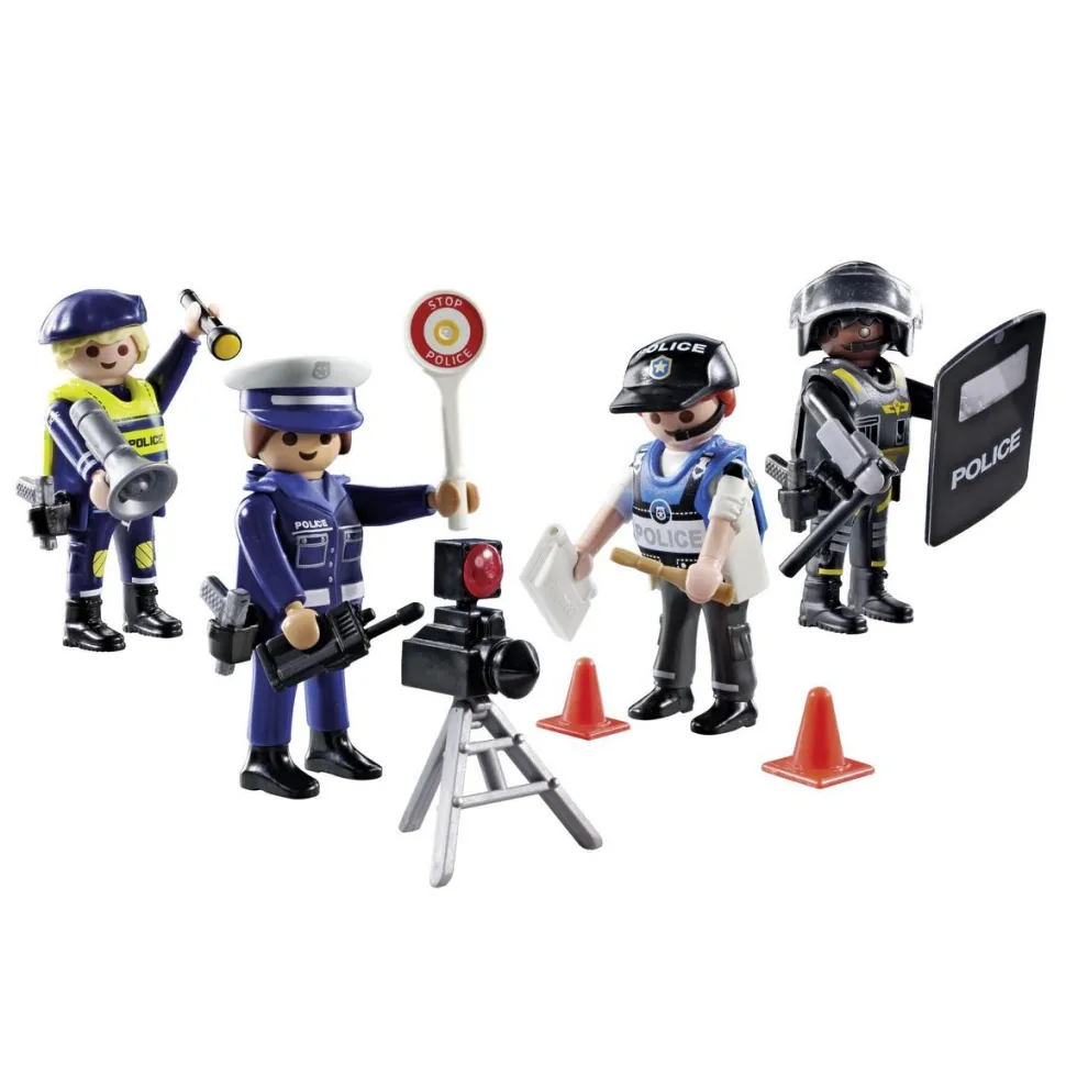 Set métiers de la police : 4 policiers PLAYMOBIL ACTION HEROES 71730
