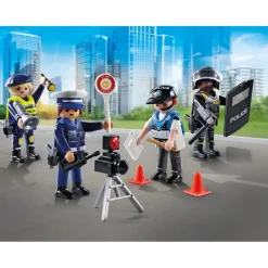 Set métiers de la police : 4 policiers PLAYMOBIL ACTION HEROES 71730