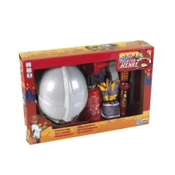 Set pompier avec casque et mégaphone - 7 pièces