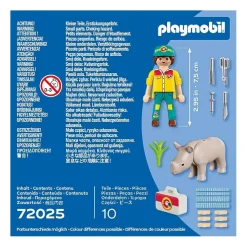 Soigneur et rhinocéros - Playmobil Duo 72025