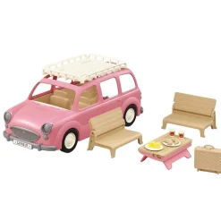 Sylvanian Families - Le monospace rose et set de pique-nique 5535