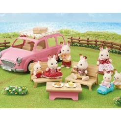 Sylvanian Families - Le monospace rose et set de pique-nique 5535