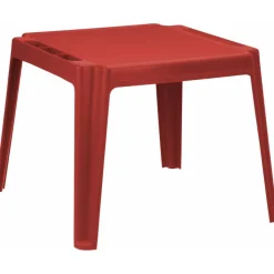 Table carrée coloris rouge ou vert