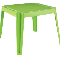 Table carrée coloris rouge ou vert