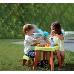 Table de pique-nique avec 2 tabourets