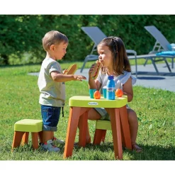 Table de pique-nique avec 2 tabourets