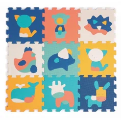 Tapis 9 dalles mousse Animaux
