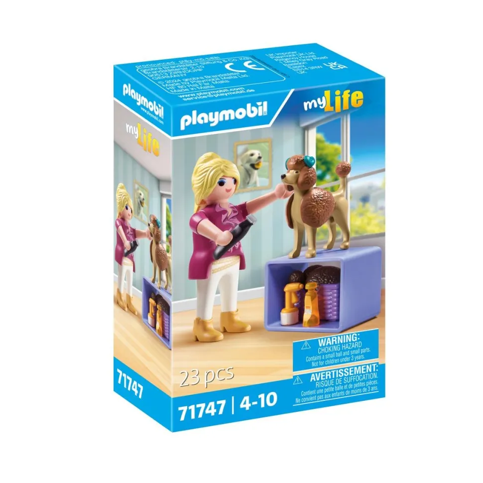 Toiletteuse avec caniche et accessoires Playmobil My Life 71747