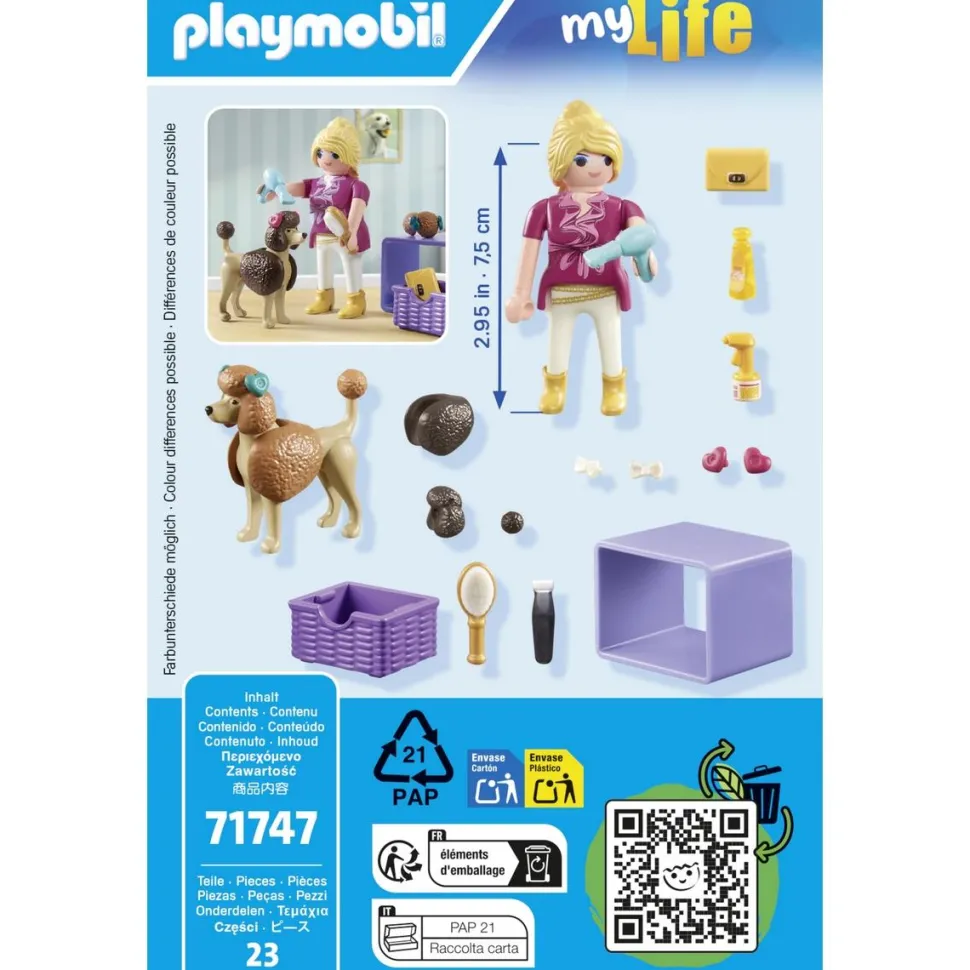 Toiletteuse avec caniche et accessoires Playmobil My Life 71747