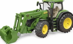 Tracteur avec fourche John deere 7R 350