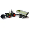 Tracteur Claas avec fourche et remorque