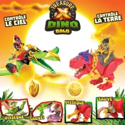 Treasure X Dino Gold - Ptérodactyle & T-Rex