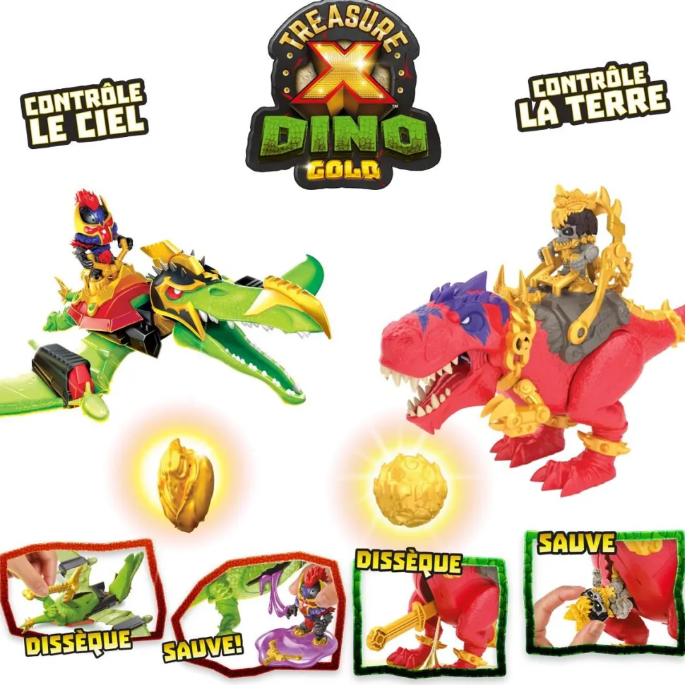 Treasure X Dino Gold - Ptérodactyle & T-Rex