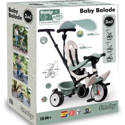 Tricycle baby balade 3 en 1 Smoby Life