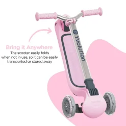 Trottinette 3 roues lumineuse - Y Glider rose