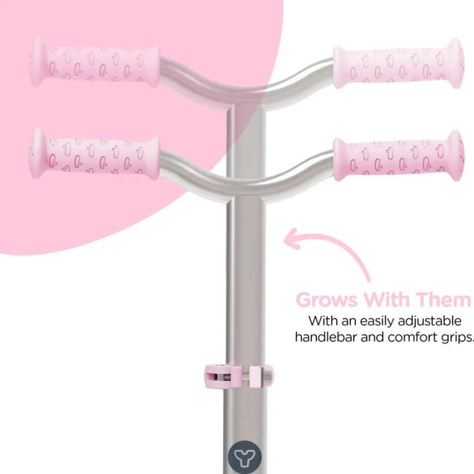 Trottinette 3 roues lumineuse - Y Glider rose