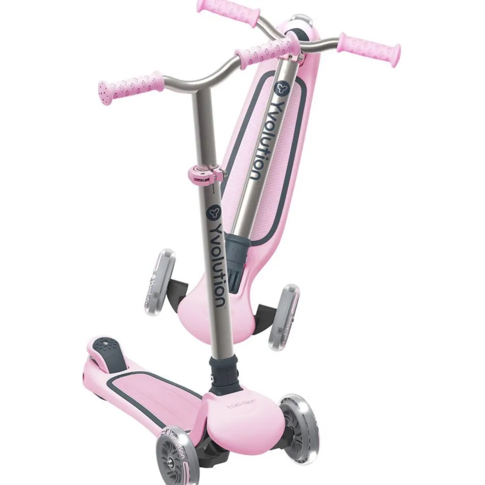 Trottinette 3 roues lumineuse - Y Glider rose