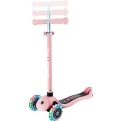 Trottinette 3 roues Primo Lights rose pastel
