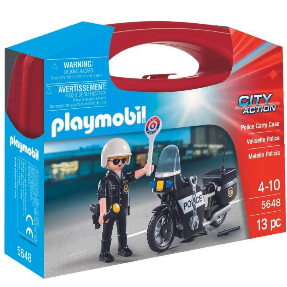 Valisette Motard de police Playmobil City Action 5648