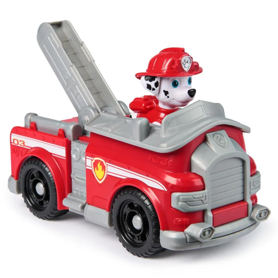 Véhicule 15 cm et figurine La Pat Patrouille : Camion de pompier Marcus