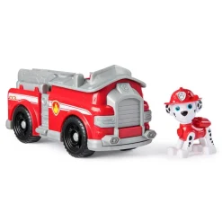 Véhicule 15 cm et figurine La Pat Patrouille : Camion de pompier Marcus
