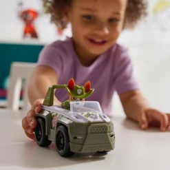 Véhicule 15 cm et figurine La Pat Patrouille : véhicule de la jungle Tracker