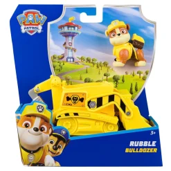 Véhicule 15 cm et figurine La Pat Patrouille : Bulldozer Ruben