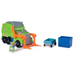 Véhicule 15 cm et figurine La Pat Patrouille : Camion Benne Crush N Roll Rocky