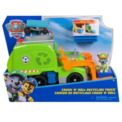 Véhicule 15 cm et figurine La Pat Patrouille : Camion Benne Crush N Roll Rocky