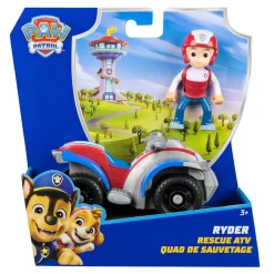 Véhicule 15 cm et figurine La Pat Patrouille : Quad de sauvetage Ryder
