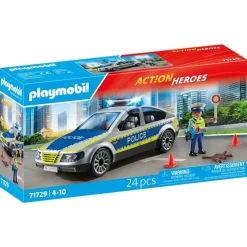 Voiture de police avec sirène et gyrophare PLAYMOBIL ACTION HEROES 71729